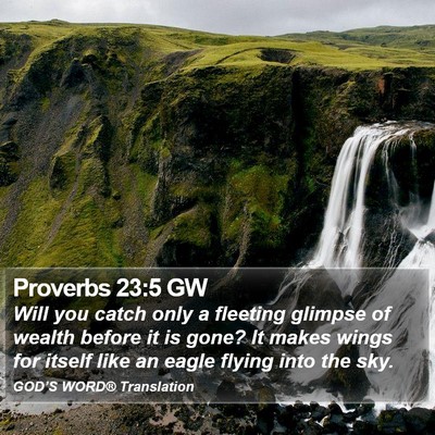 Proverbs 23:5 GW Bible Verse Image