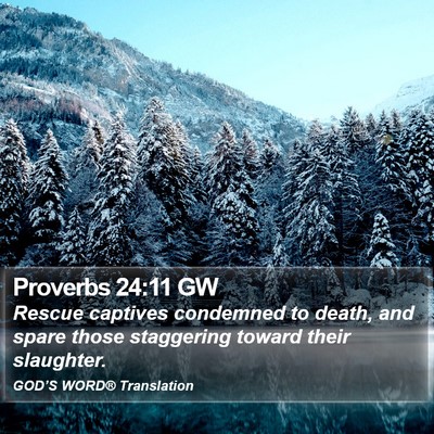 Proverbs 24:11 GW Bible Verse Image
