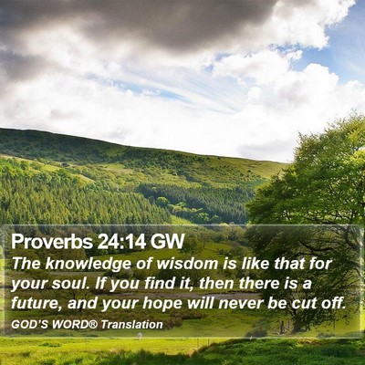 Proverbs 24:14 GW Bible Verse Image