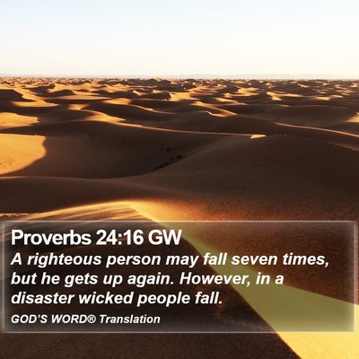 Proverbs 24:16 GW Bible Verse Image