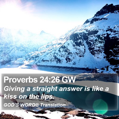 Proverbs 24:26 GW Bible Verse Image