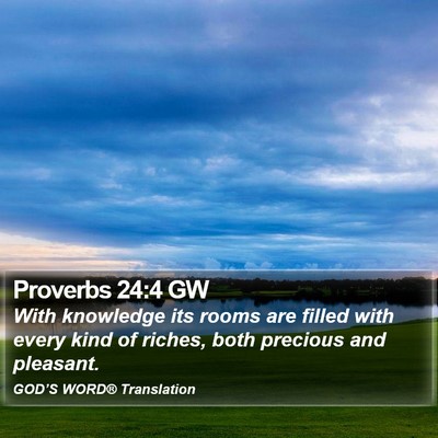 Proverbs 24:4 GW Bible Verse Image