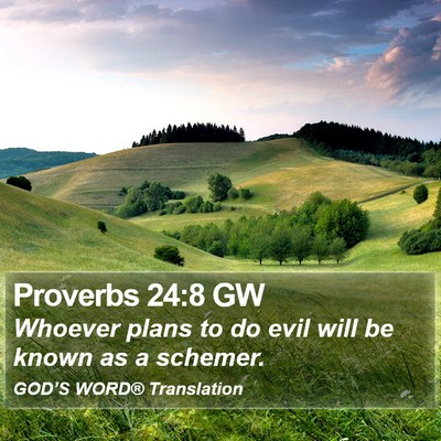 Proverbs 24:8 GW Bible Verse Image