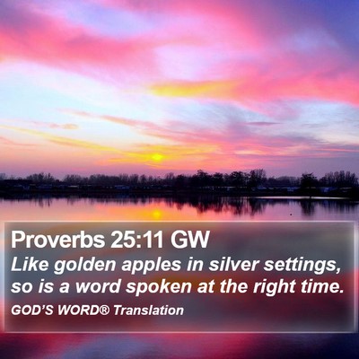 Proverbs 25:11 GW Bible Verse Image