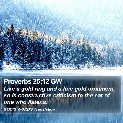 Proverbs 25:12 GW Bible Verse Image