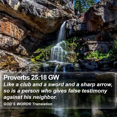 Proverbs 25:18 GW Bible Verse Image