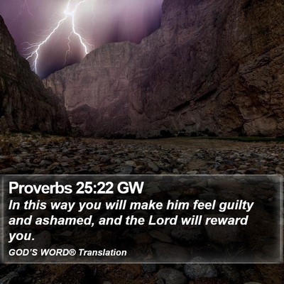 Proverbs 25:22 GW Bible Verse Image