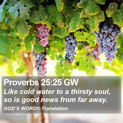 Proverbs 25:25 GW Bible Verse Image