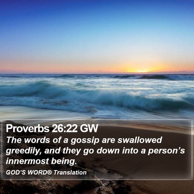 Proverbs 26:22 GW Bible Verse Image