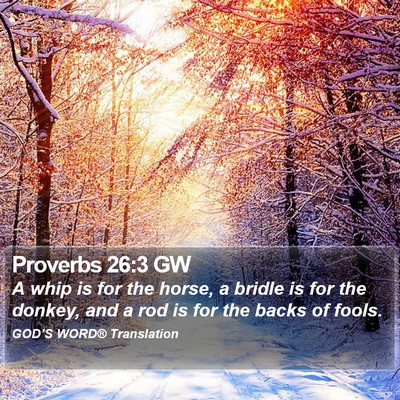 Proverbs 26:3 GW Bible Verse Image