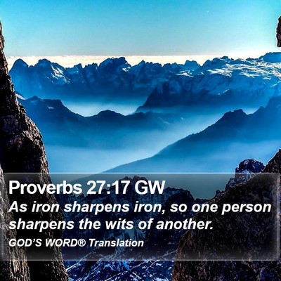 Proverbs 27:17 GW Bible Verse Image