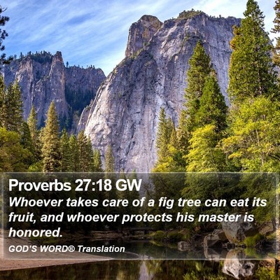 Proverbs 27:18 GW Bible Verse Image