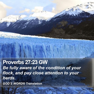 Proverbs 27:23 GW Bible Verse Image