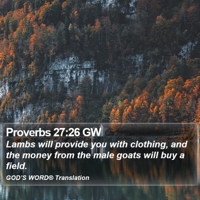 Proverbs 27:26 GW Bible Verse Image