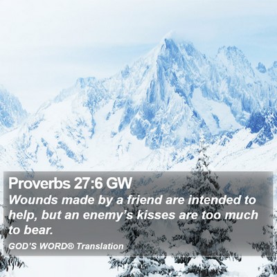 Proverbs 27:6 GW Bible Verse Image