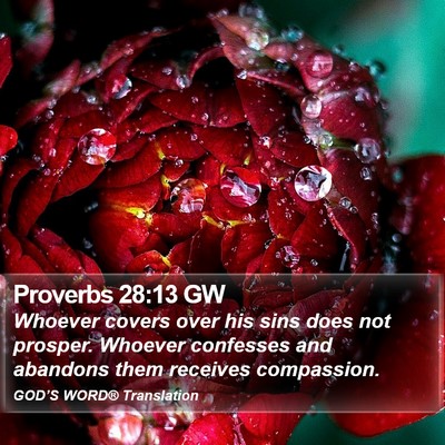 Proverbs 28:13 GW Bible Verse Image
