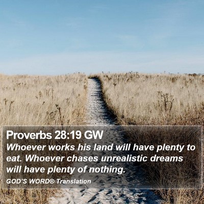 Proverbs 28:19 GW Bible Verse Image