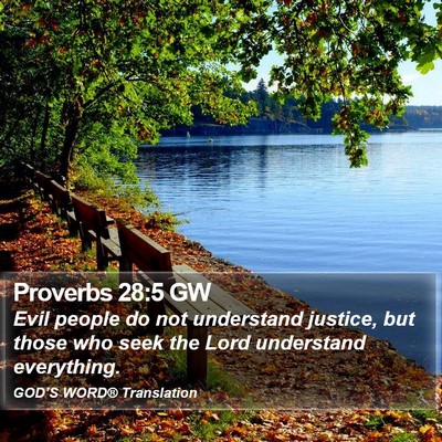 Proverbs 28:5 GW Bible Verse Image