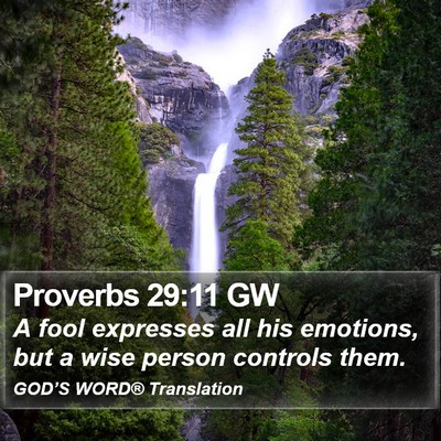 Proverbs 29:11 GW Bible Verse Image