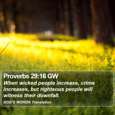 Proverbs 29:16 GW Bible Verse Image