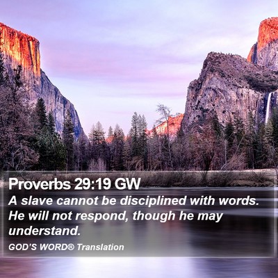Proverbs 29:19 GW Bible Verse Image