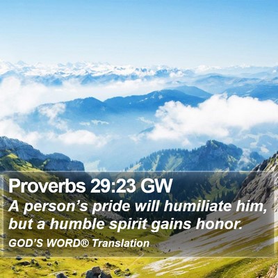 Proverbs 29:23 GW Bible Verse Image
