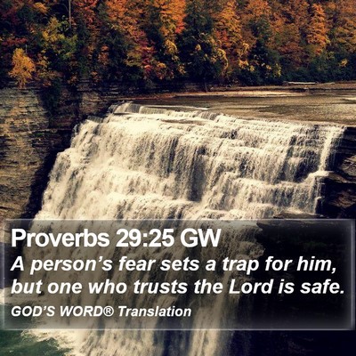 Proverbs 29:25 GW Bible Verse Image