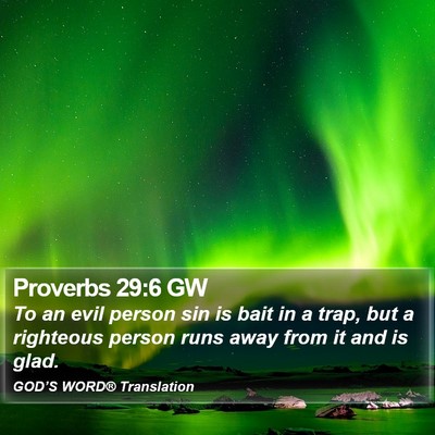 Proverbs 29:6 GW Bible Verse Image