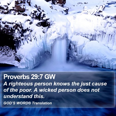 Proverbs 29:7 GW Bible Verse Image