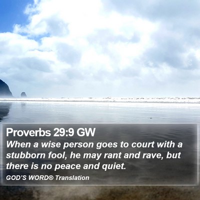 Proverbs 29:9 GW Bible Verse Image