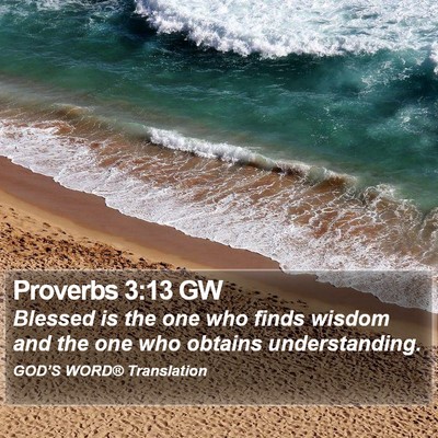 Proverbs 3:13 GW Bible Verse Image