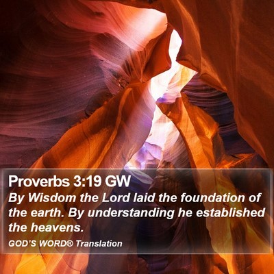 Proverbs 3:19 GW Bible Verse Image
