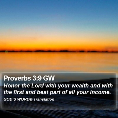 Proverbs 3:9 GW Bible Verse Image