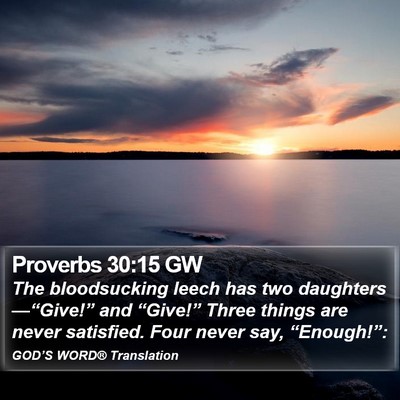 Proverbs 30:15 GW Bible Verse Image