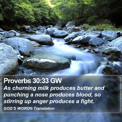 Proverbs 30:33 GW Bible Verse Image