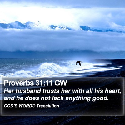 Proverbs 31:11 GW Bible Verse Image