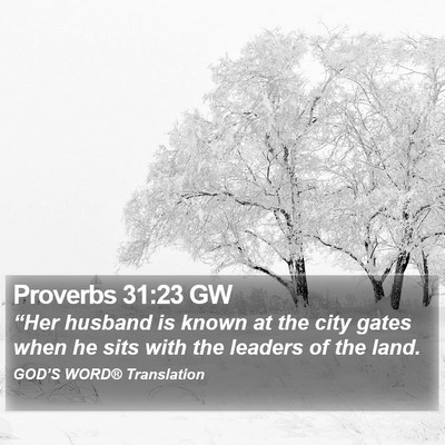 Proverbs 31:23 GW Bible Verse Image