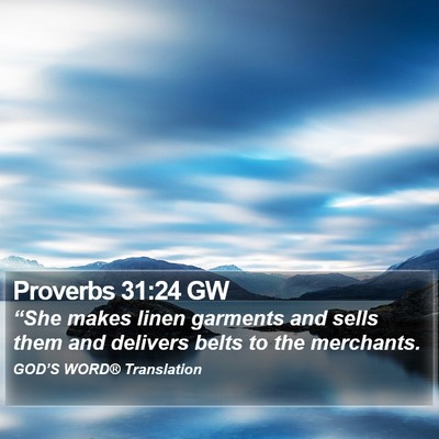 Proverbs 31:24 GW Bible Verse Image
