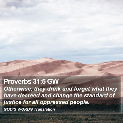 Proverbs 31:5 GW Bible Verse Image