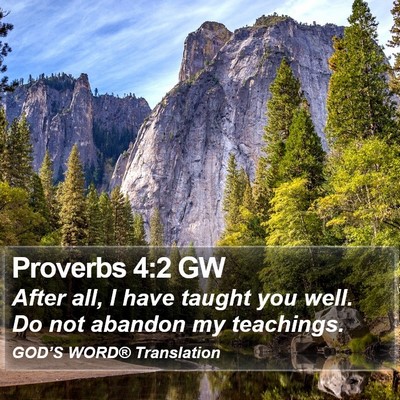 Proverbs 4:2 GW Bible Verse Image