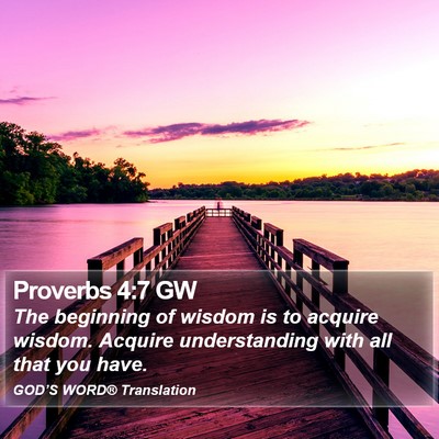 Proverbs 4:7 GW Bible Verse Image