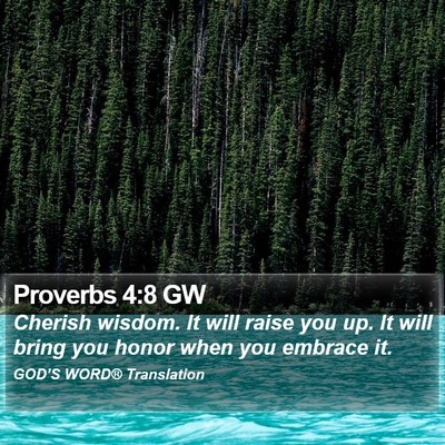 Proverbs 4:8 GW Bible Verse Image