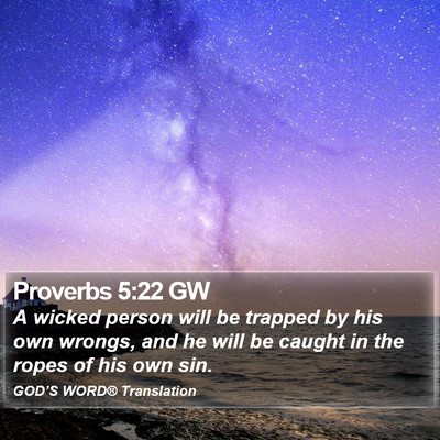 Proverbs 5:22 GW Bible Verse Image