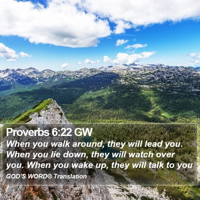 Proverbs 6:22 GW Bible Verse Image