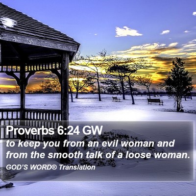 Proverbs 6:24 GW Bible Verse Image