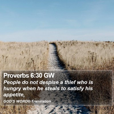 Proverbs 6:30 GW Bible Verse Image