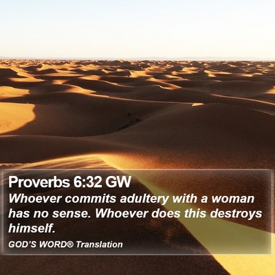 Proverbs 6:32 GW Bible Verse Image