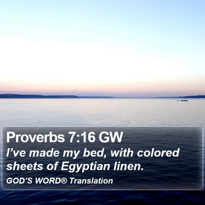 Proverbs 7:16 GW Bible Verse Image