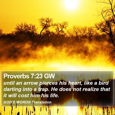 Proverbs 7:23 GW Bible Verse Image