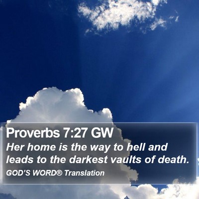 Proverbs 7:27 GW Bible Verse Image